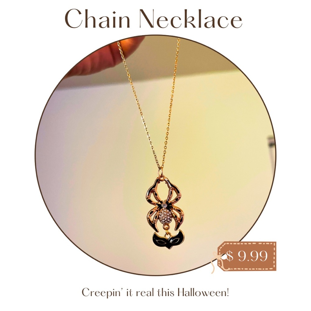 Halloween Spider Necklace
